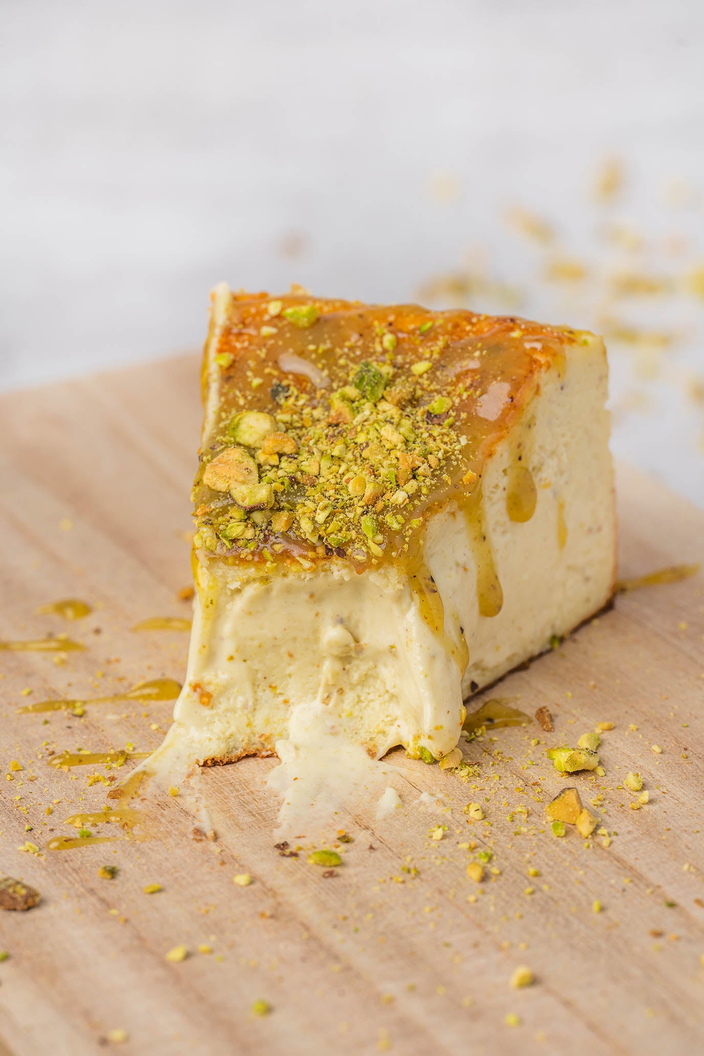 Pistachio Burnt Basque Cheesecake
