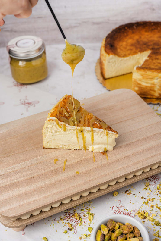 Pistachio Burnt Basque Cheesecake