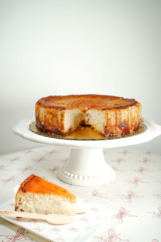 Spiced Apple Pie Basque Slice