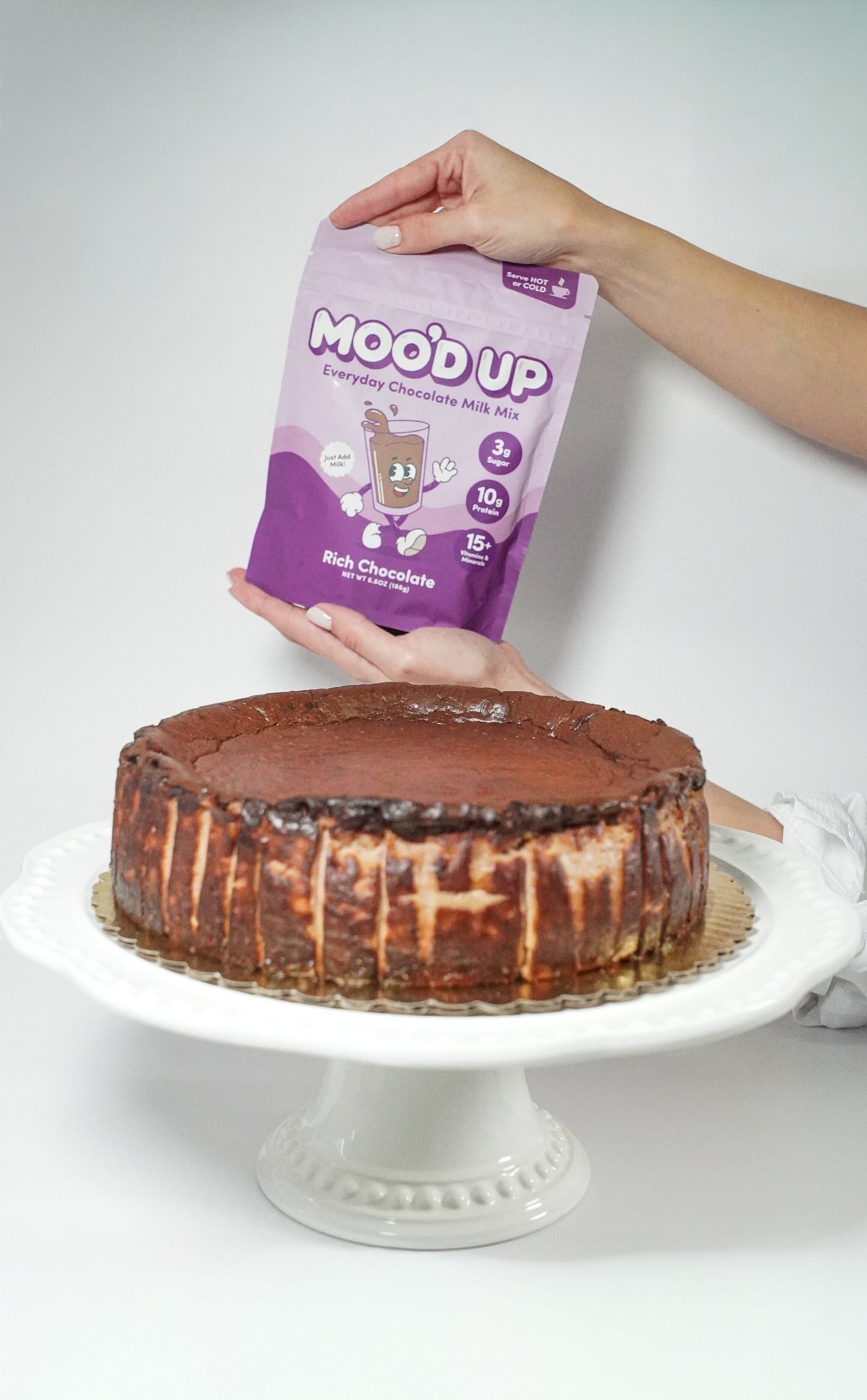 Moo'd Up Chocolate Basque Cheesecake Slice