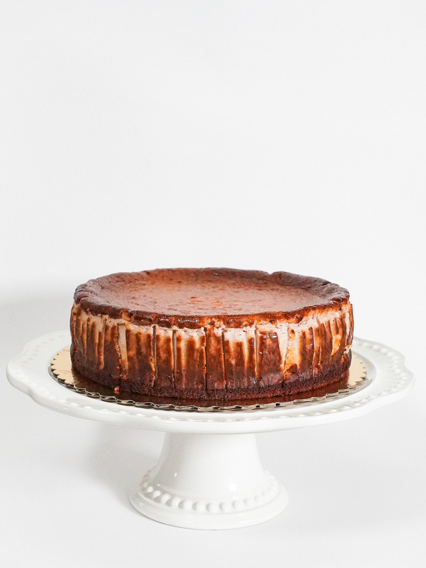 Raspberry & Double Chocolate Brownie Basque Cheesecake