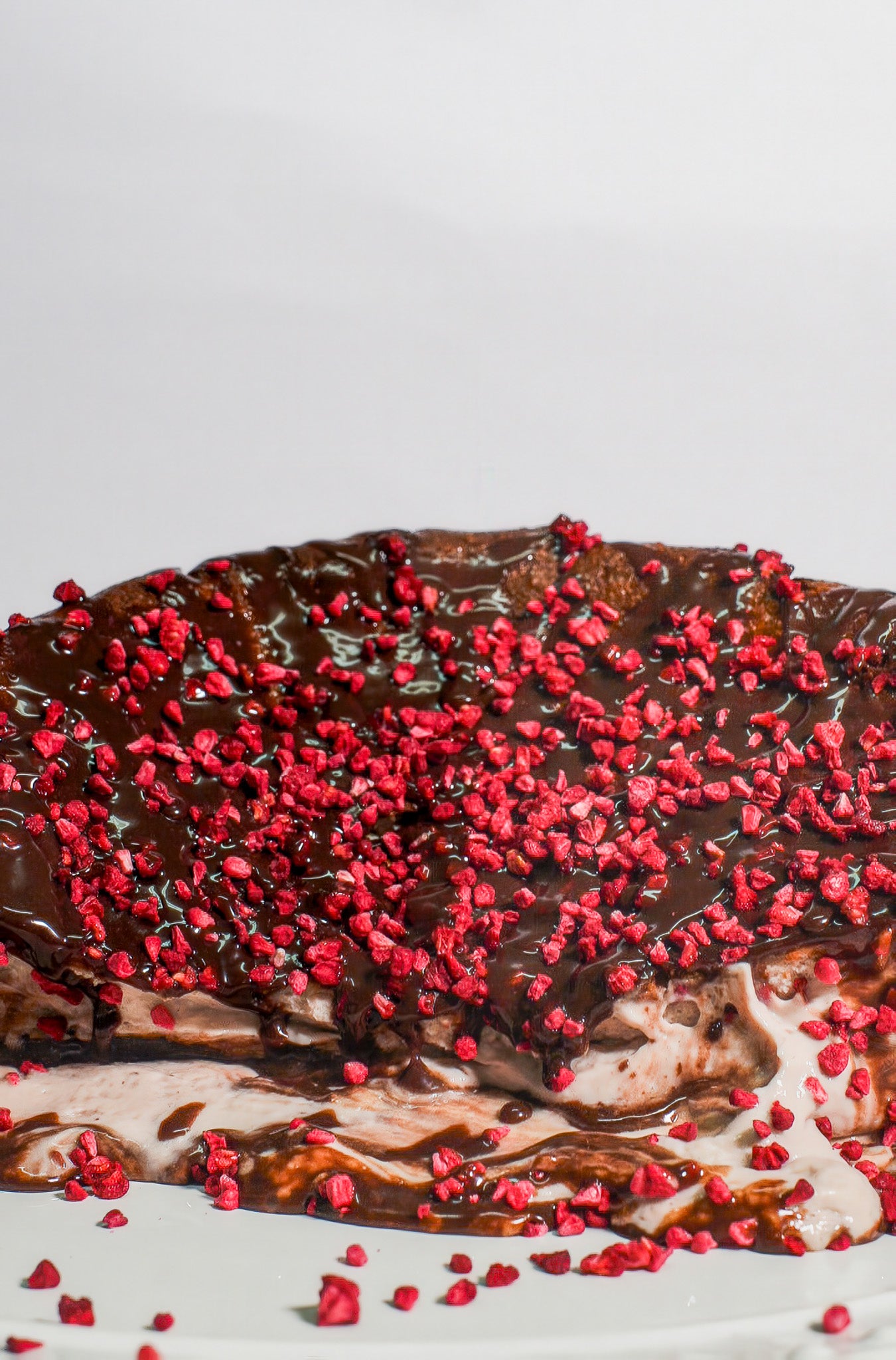 Raspberry & Double Chocolate Brownie Basque Cheesecake