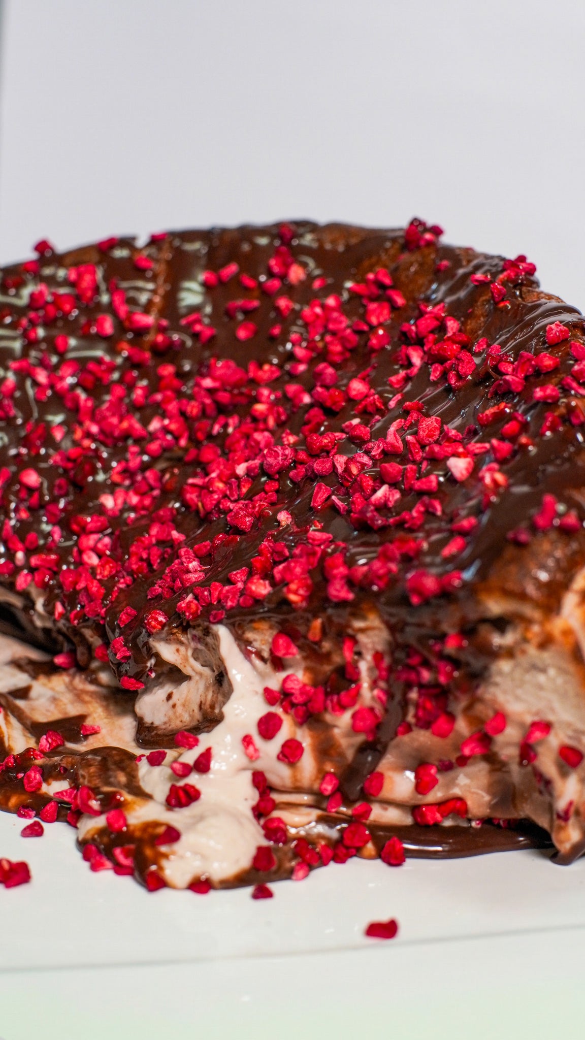 Raspberry & Double Chocolate Brownie Basque Cheesecake