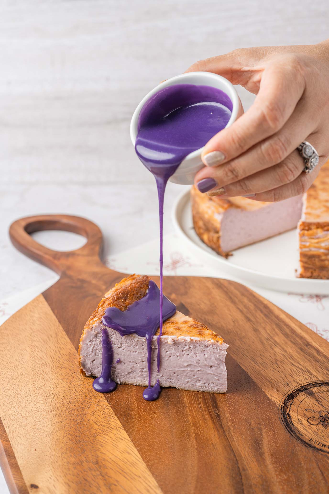 Ube Burnt Basque Cheesecake