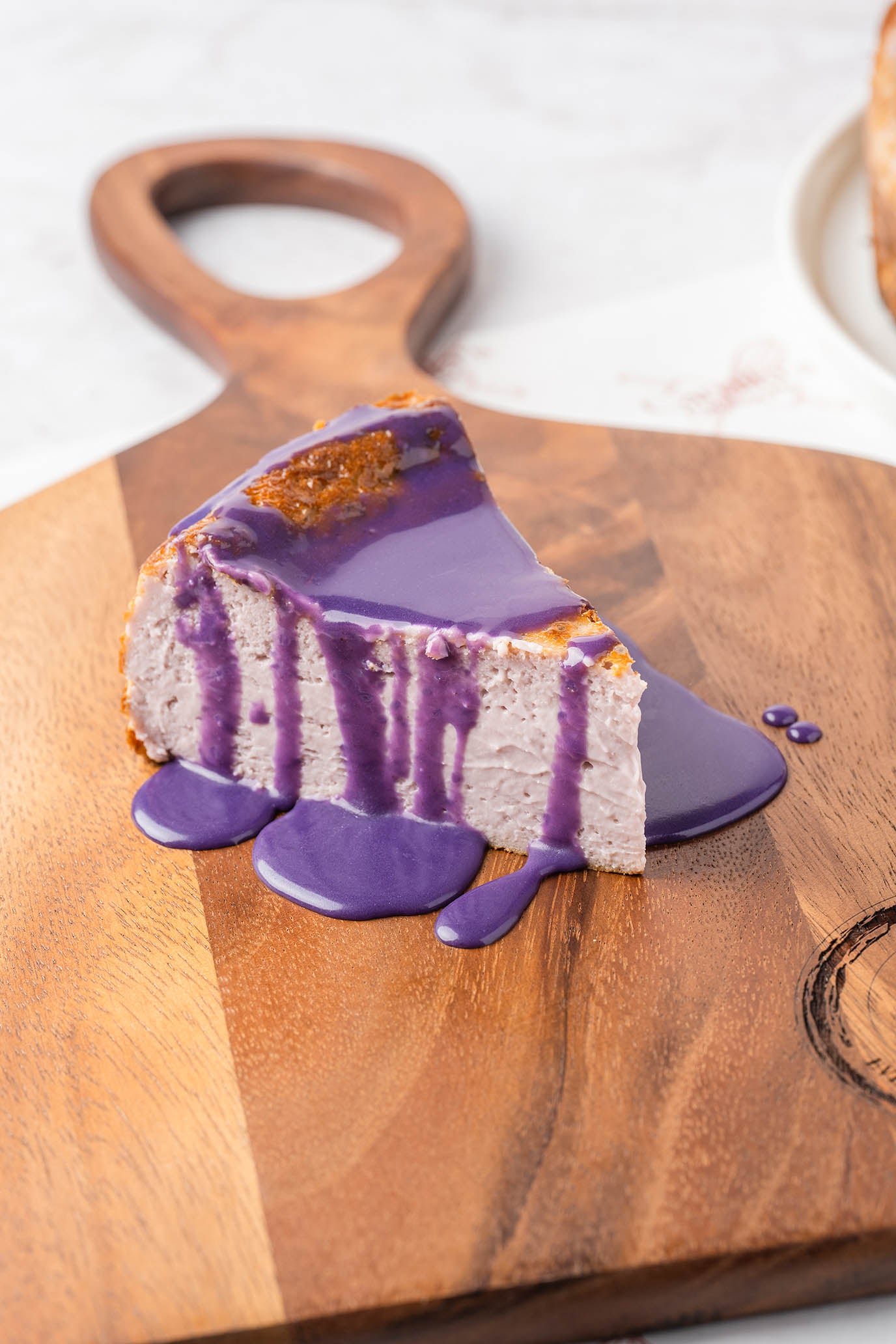 Ube Burnt Basque Cheesecake