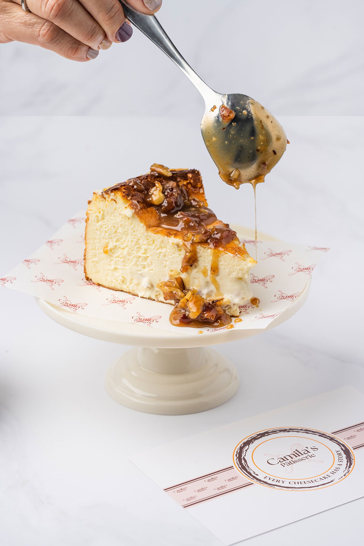 Maple Bacon Pecan Basque Cheesecake